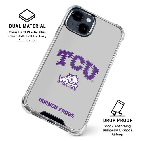 Texas Christian University Horned Frogs Logo Print iPhone 15 Clear Case